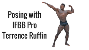 Posing practice with IFBB Pro Terrence Ruffin
